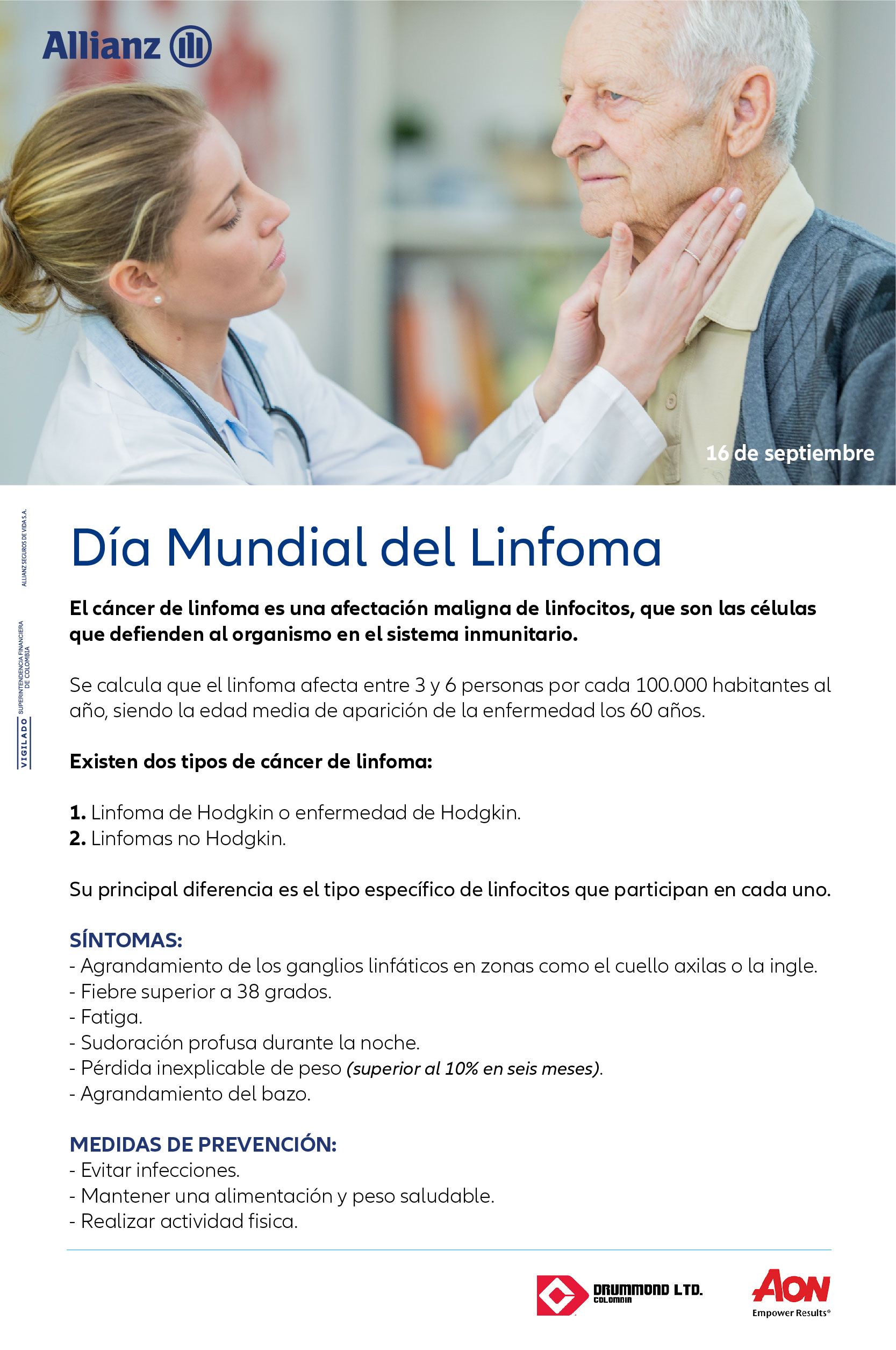Dia mundial cáncer de linfoma