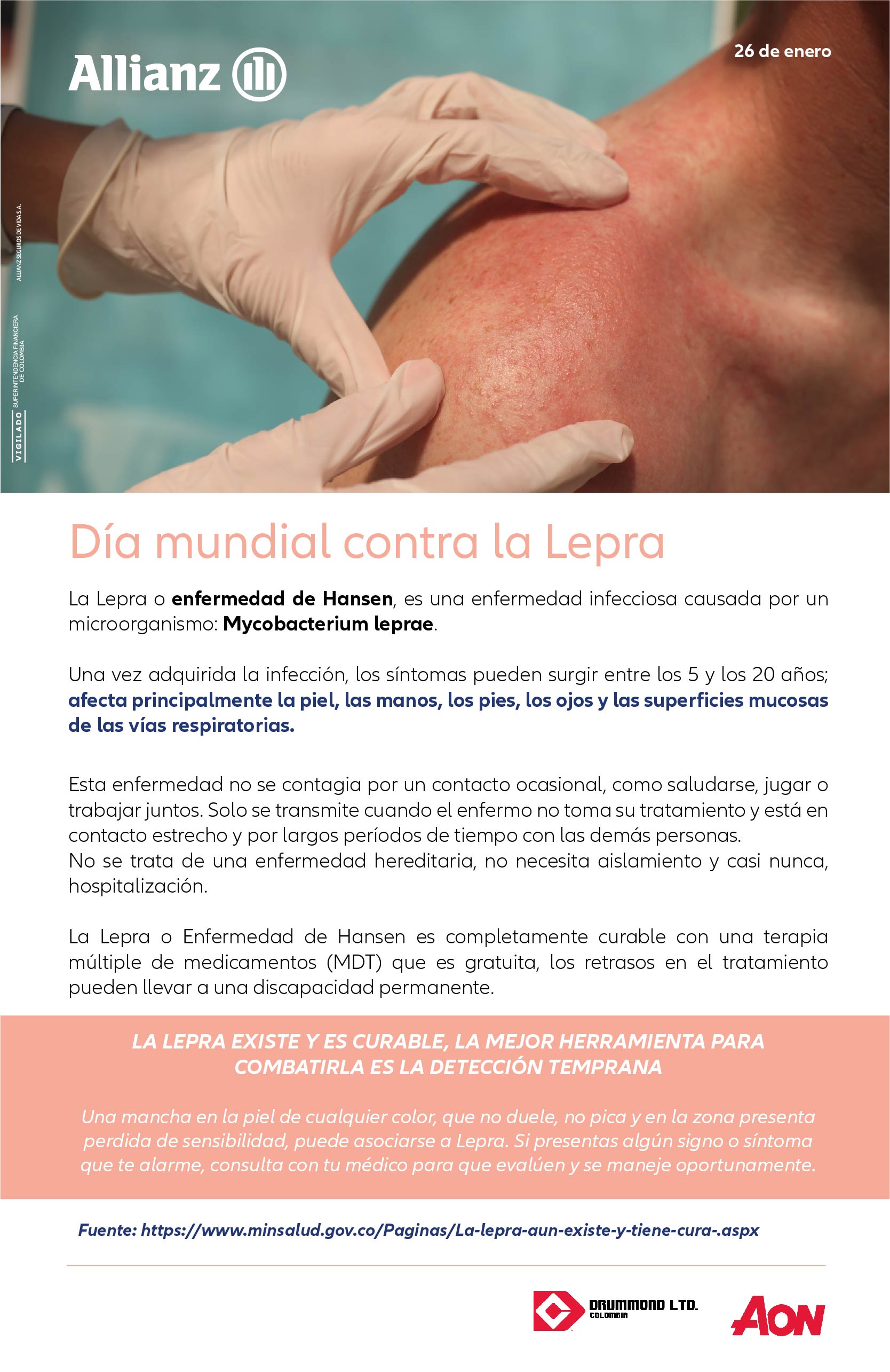 Día mundial contra la Lepra.