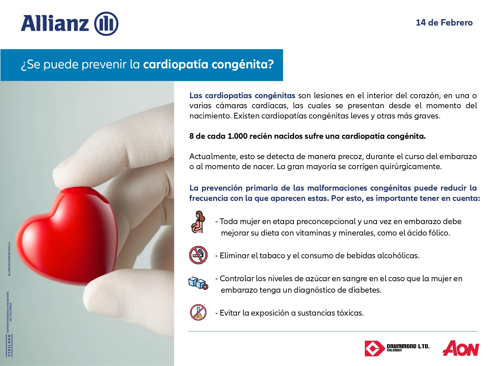 Prevención de las cardiopatías congénitas